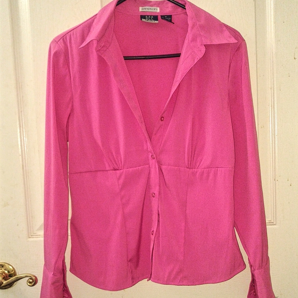 Stretch Button down blouse sz M